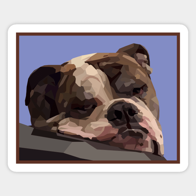 Hemi Bulldog Geometric Sticker by jrepkin